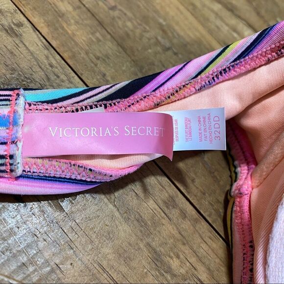 VS Pastel Strips Swim Top - Picture 2 of 2